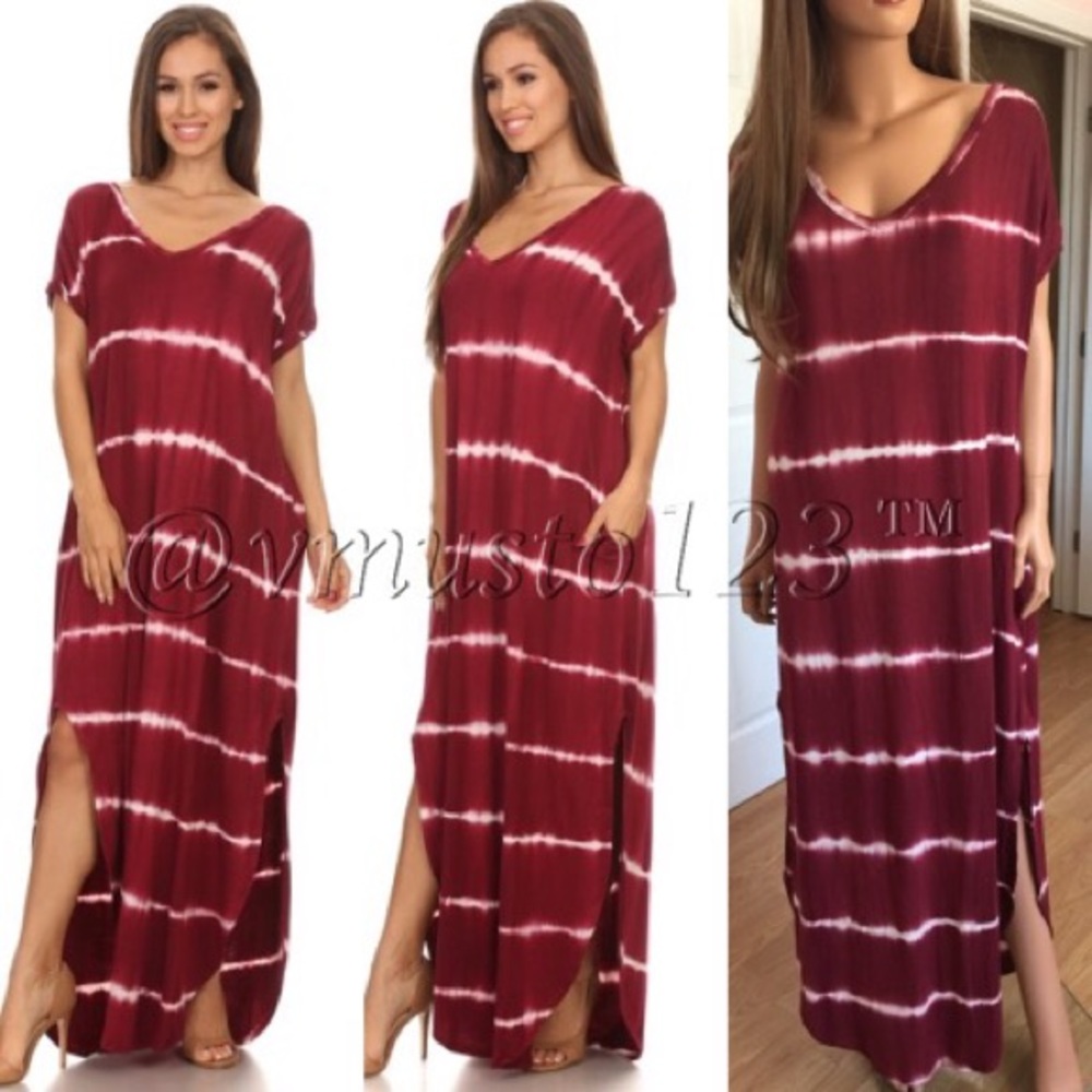 SUPER COMFY OVERSIZED TIE DYE MAXI DRESS - Picture 2 of 3