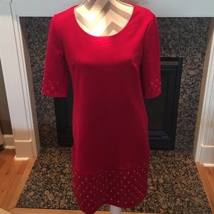 Luxology Red Dress With Gold Grommets