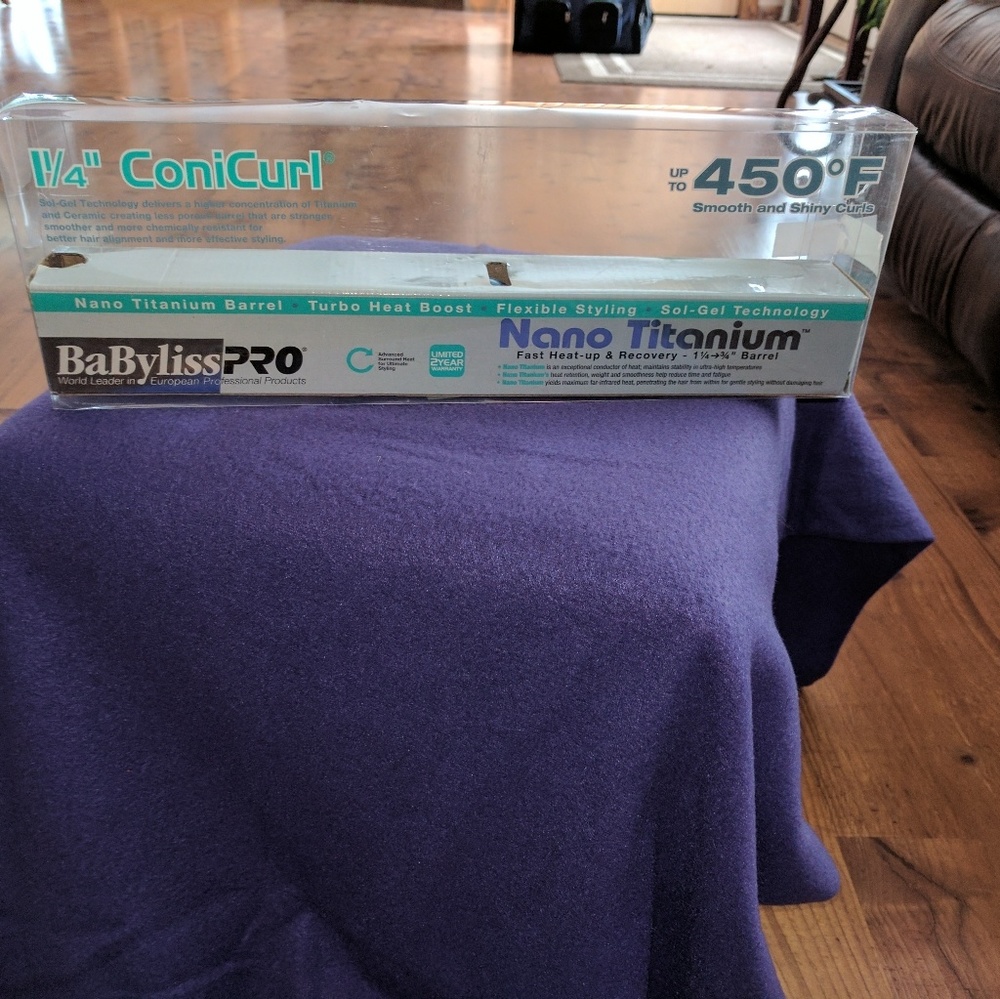 BabylissPro nano titanium 11/4??3/4barrelcurlwand