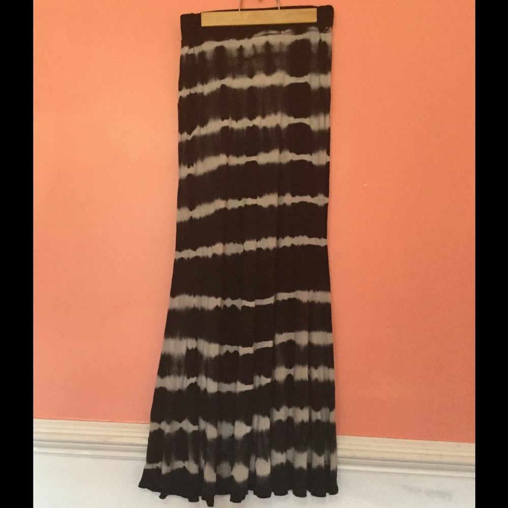 Flirty Boho tie dye maxi skirt