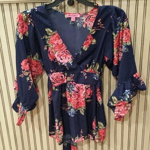 Betsy Johnson floral top