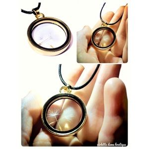 Womens Handcrafted Dandelion Seed Necklace