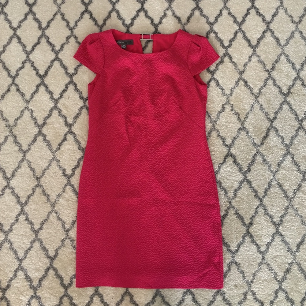 Bright pink weightless Donna Ricco dress