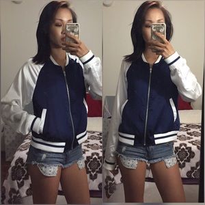 Blue White Bomber