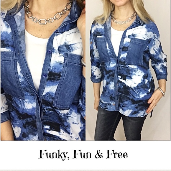 Button Down Shirt Blouse Small 2/4/6 sold - Picture 2 of 3