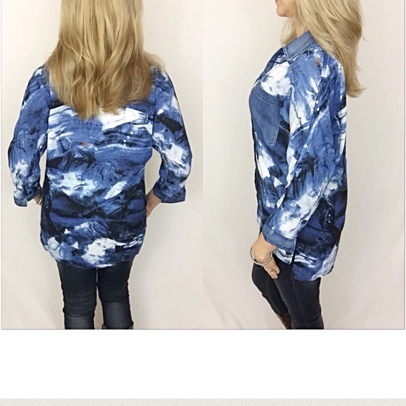 Button Down Shirt Blouse Small 2/4/6 sold - Picture 3 of 3