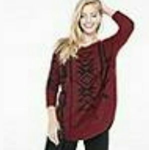 Marled Southwestern Extreme Circle Hem Sweater