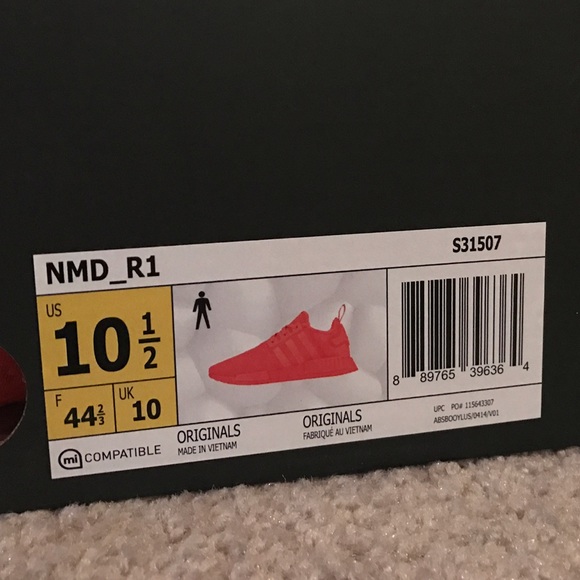 Adidas NMD solar red sz10.5 - Picture 4 of 4
