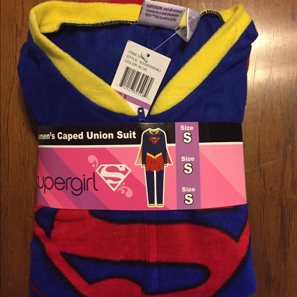 NWT Supergirl Onesie Pajamas with Cape