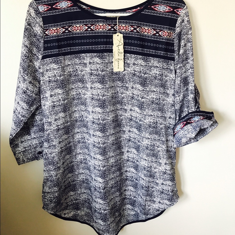 Aztec blouse - new with tags