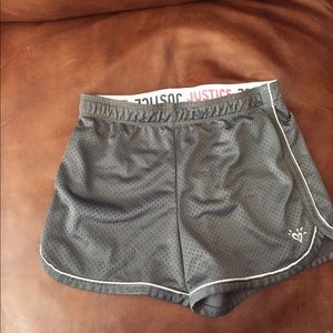 Justice gray athletic shorts