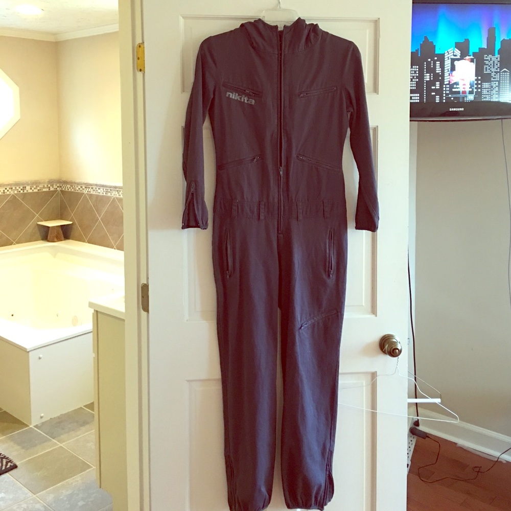 Twill cotton one piece hooded utility suit😍