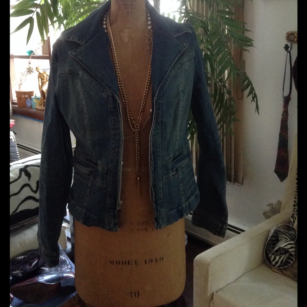 Jill Stewart stretch denim jacket