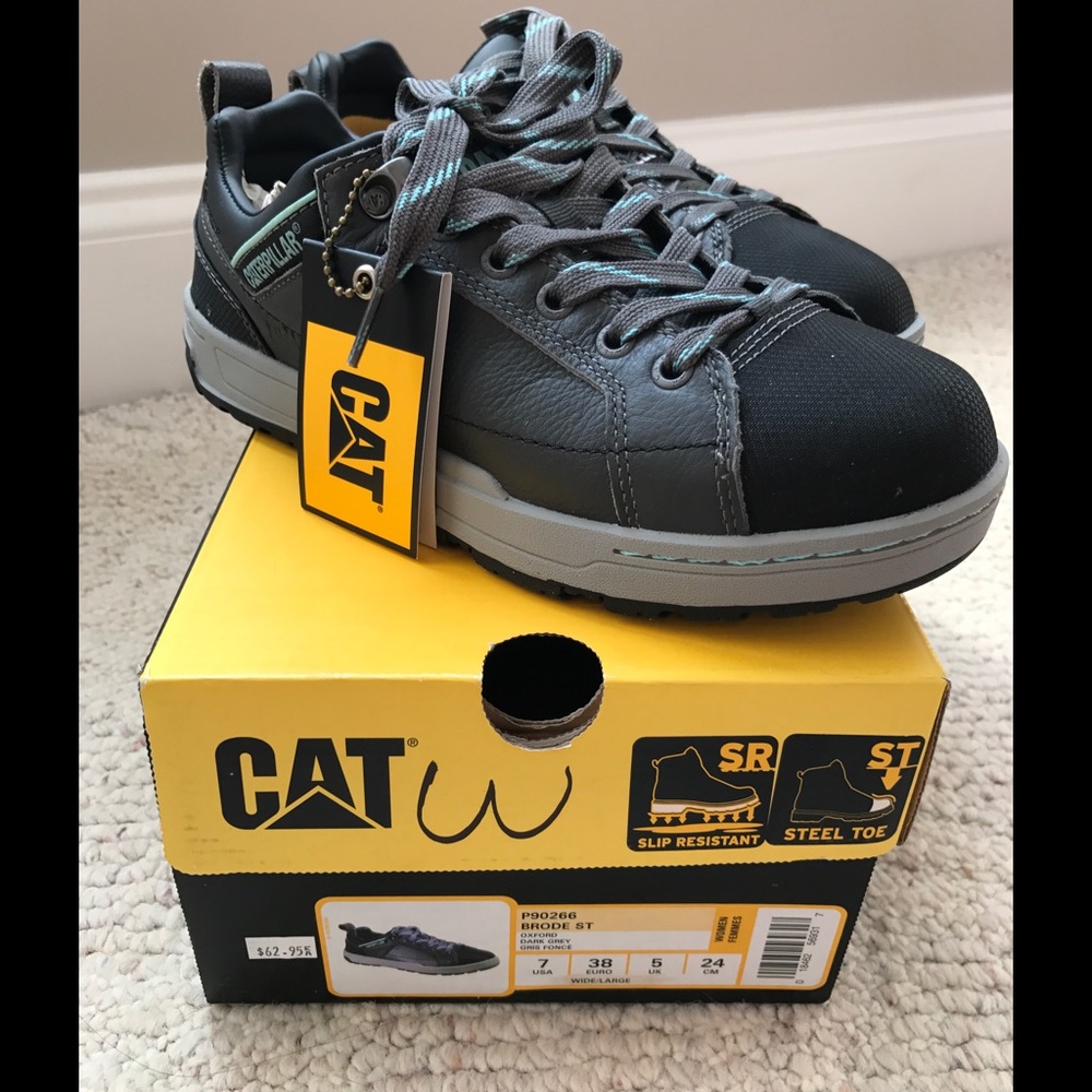 CAT Oxford slip resistant steel toe brand new