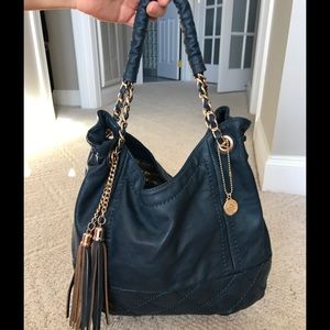 Big Buddha navy handbag like new.