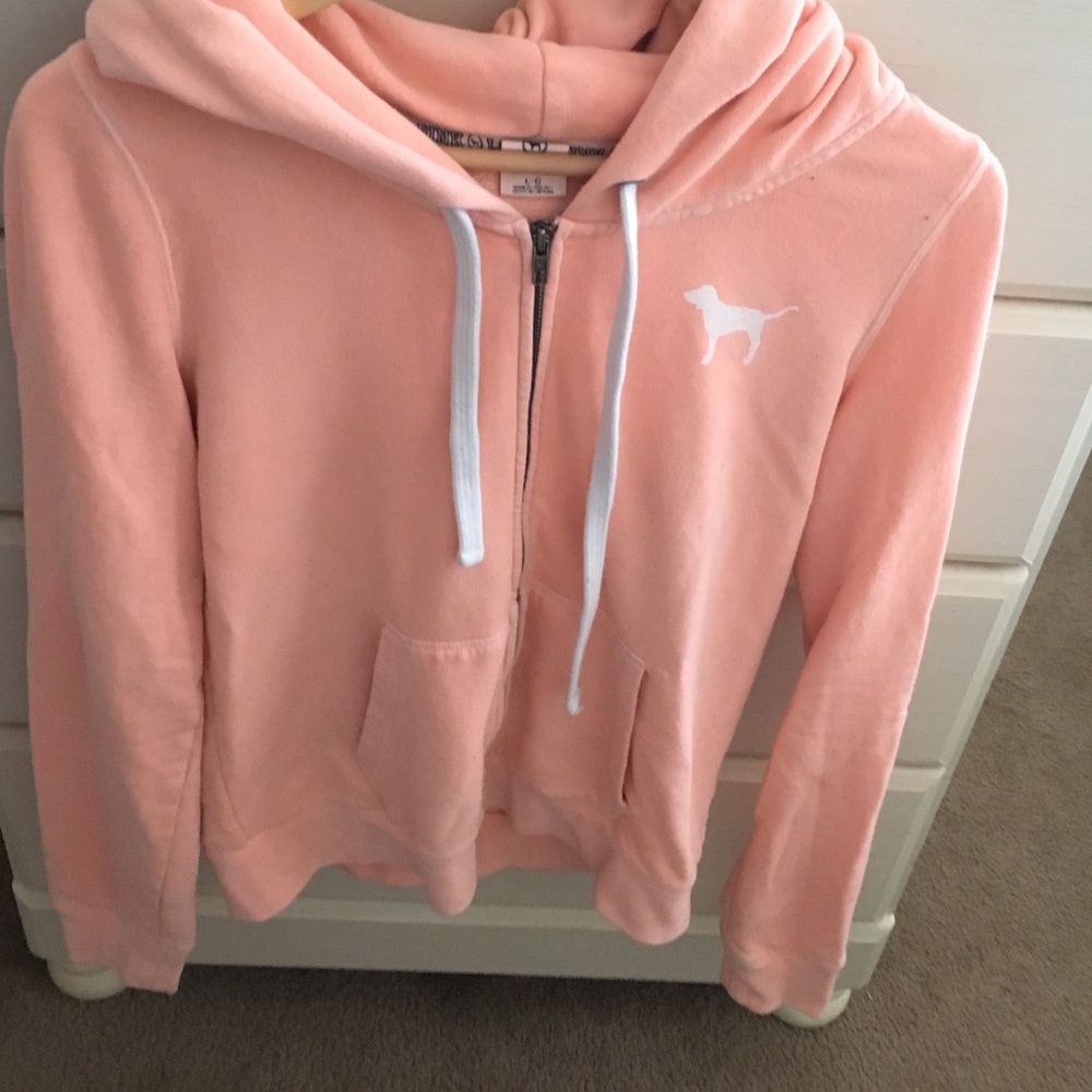 VS PINK ZIP UP HOODIE
