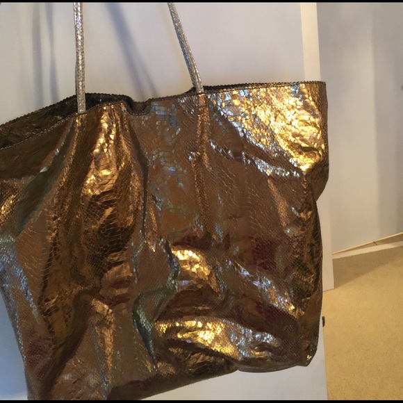 Carlos Falschi Handbags - Carlos Falschi metallic large tote.