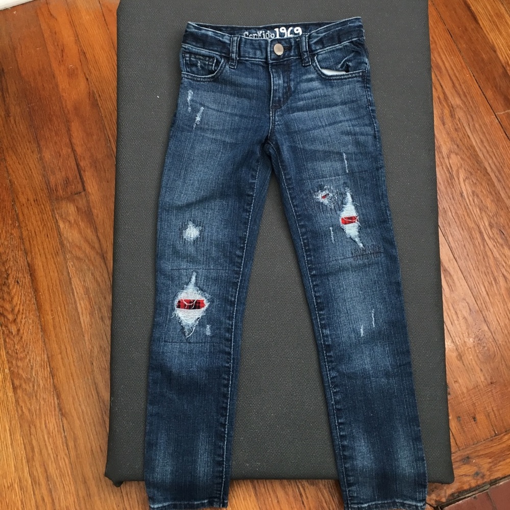 GAP kids, sz 6, Destroyed skinny jeans EUC