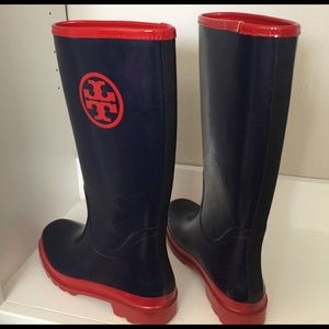 Tory Burch Signature Logo Rain Boots