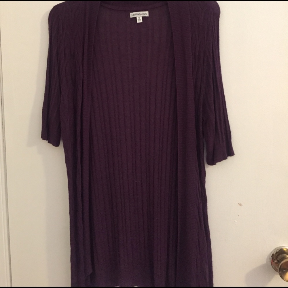 Size medium croft and barrow maroon s/s cardigan