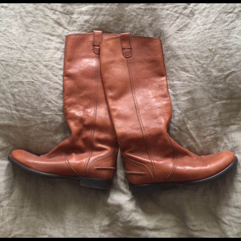 Gorgeous buttery Madewell leather boots - chestnut