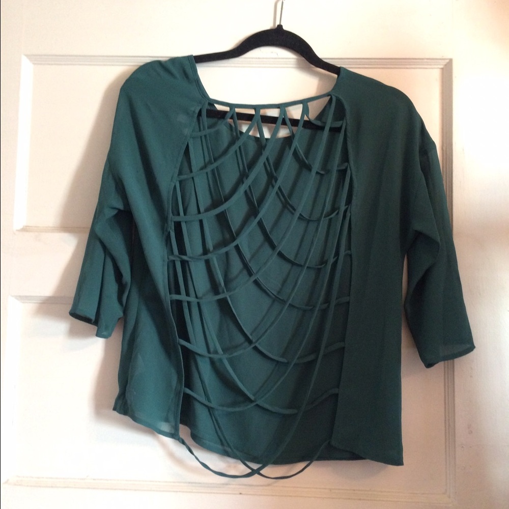 Open back, polyester top. Brand: Naked Zebra