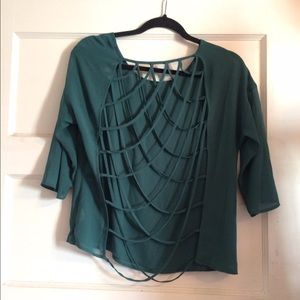 Open back, polyester top. Brand: Naked Zebra