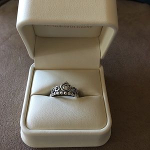 Pandora princess crown ring silver size 5