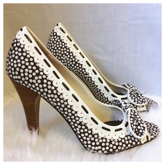 Betsey Johnson Shoes - 🐼HP🐼 Betseyville Black White Polka Dot Bow Pump