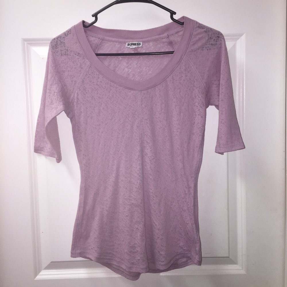 Women's Express Lavender Lace Shirt