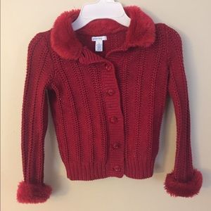 Girl's Red Sweater Size 5 Pretty!!!