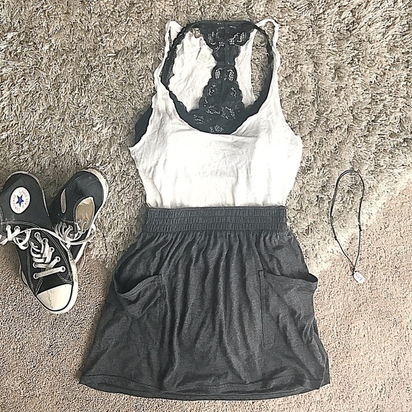 American Apparel high waisted swing pocket skirt - Picture 1 of 3