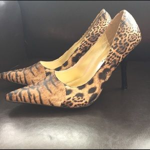 Leopard Pointed Toe Heels Pumps