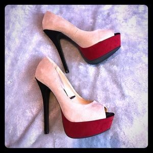 Open toe heels