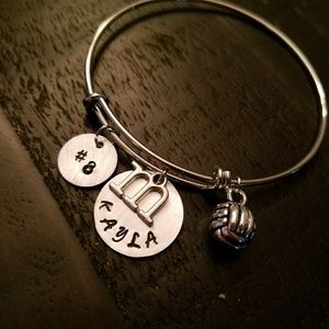 Personalized sports volleyball player bracelet