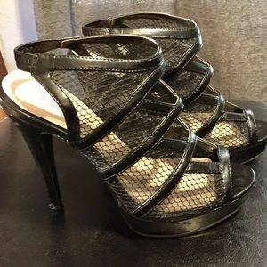 Nine West black heels sz 7