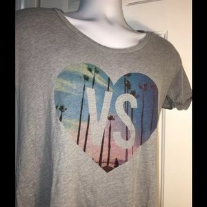 Victoria Secret Graphic VS Gray Shirt Small