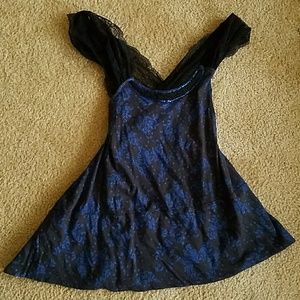 Black and blue top