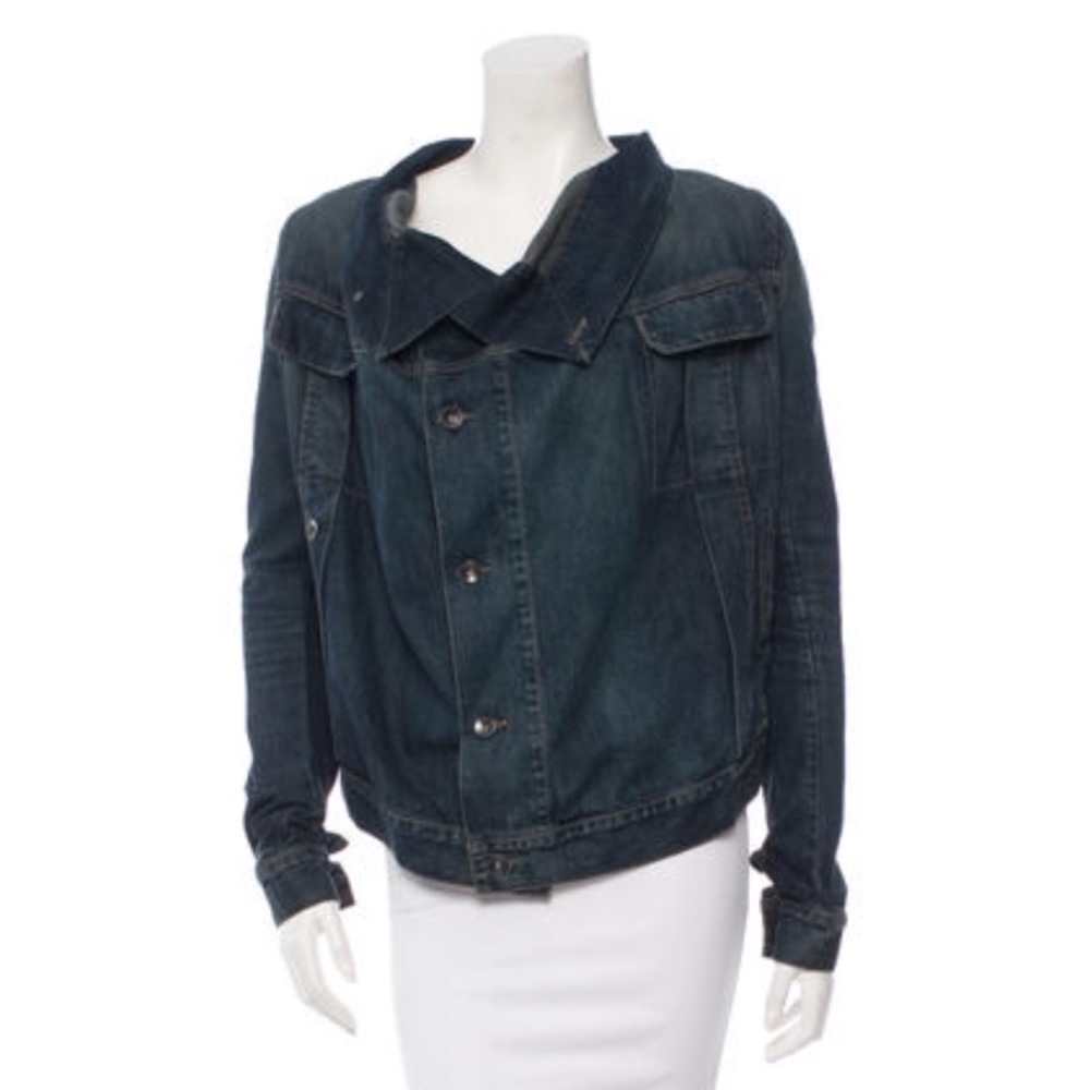 Medium wash Rick Owens Drkshdw denim jacket, $130
