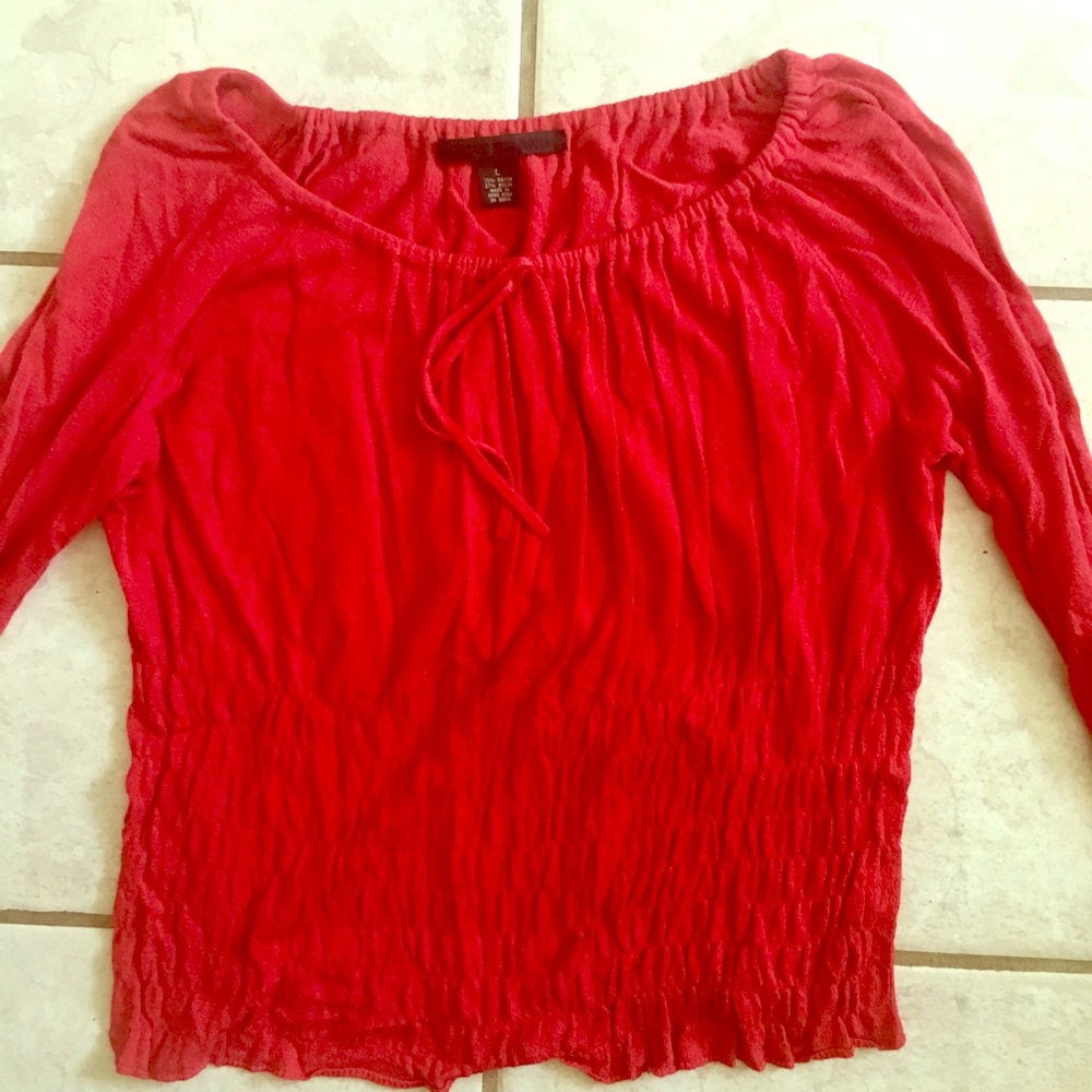 Lucky Brand Ruched Bottom Long sleeve