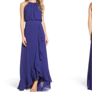 Beautiful blue chiffon dress, worn once!