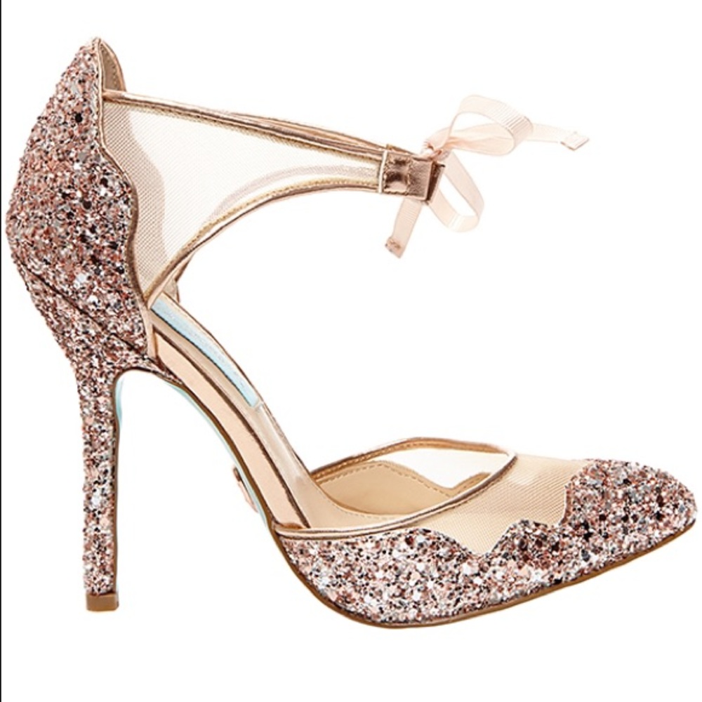 Betsy Johnson Stela Glitter Heels