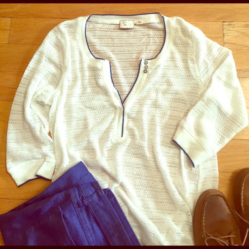 Removing Soon!: Anthropologie White Sheer Top!!!