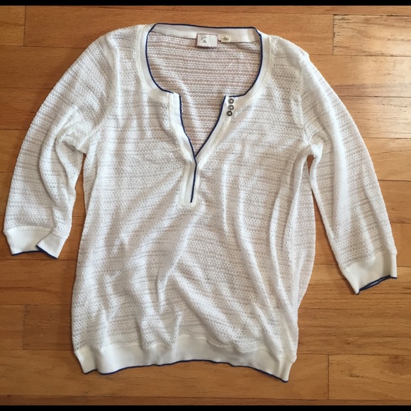 Removing Soon!: Anthropologie White Sheer Top!!! - Picture 2 of 5