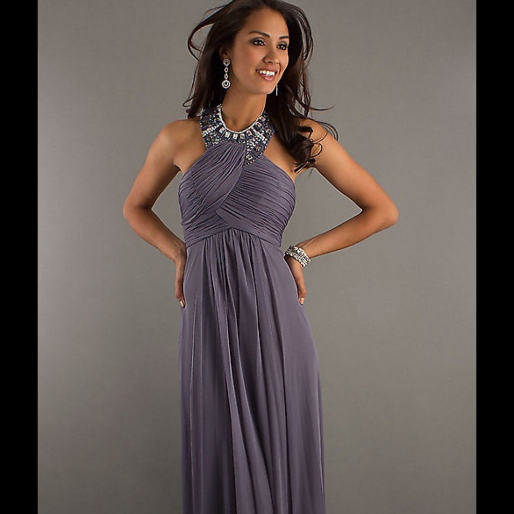 Hight Neck Halter Prom Dress