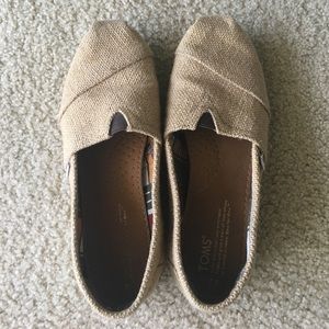TOMS SHOES -- Burlap