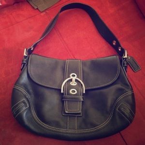 Authentic Coach SOHO black leather handbag