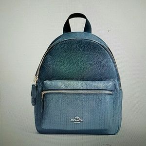 New coach CHARLIE BACKPACK IN PEBBLE LEATHER purse