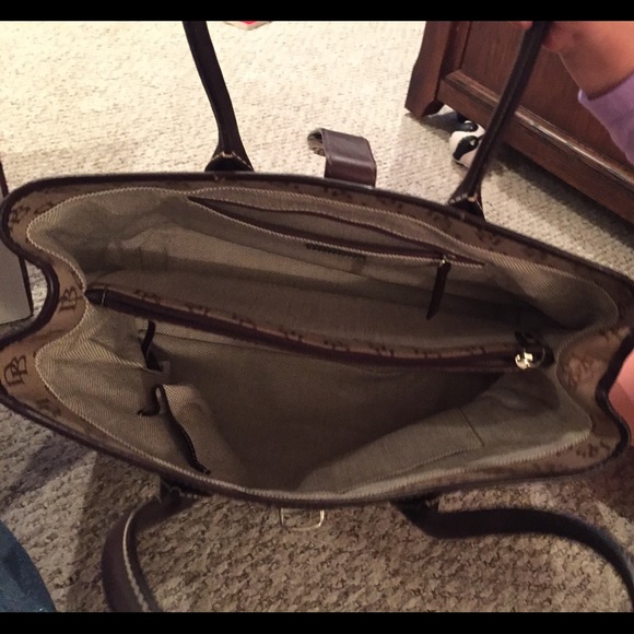 Dooney & Bourke handle tote brown on brown - Picture 3 of 3