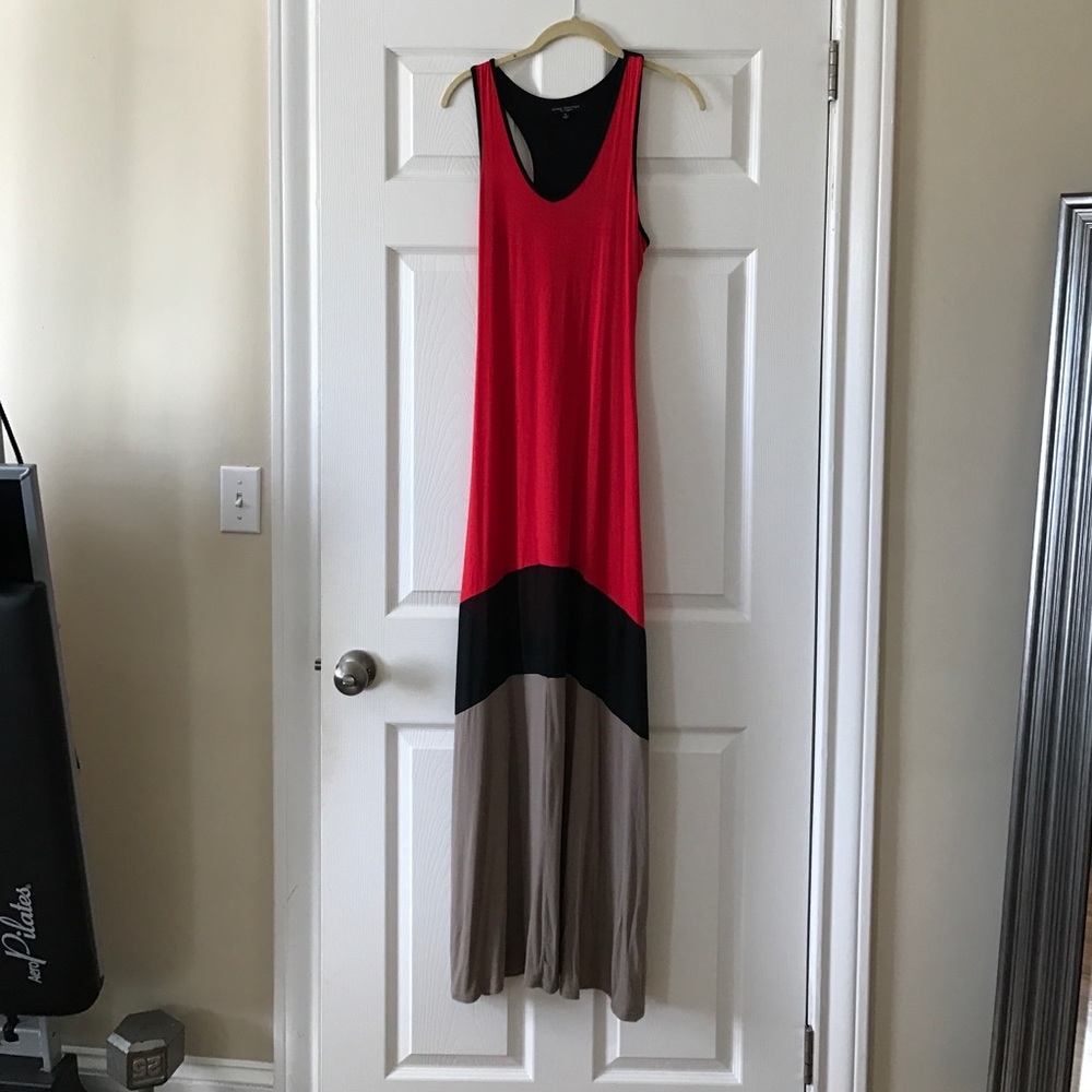 Color block maxi dress